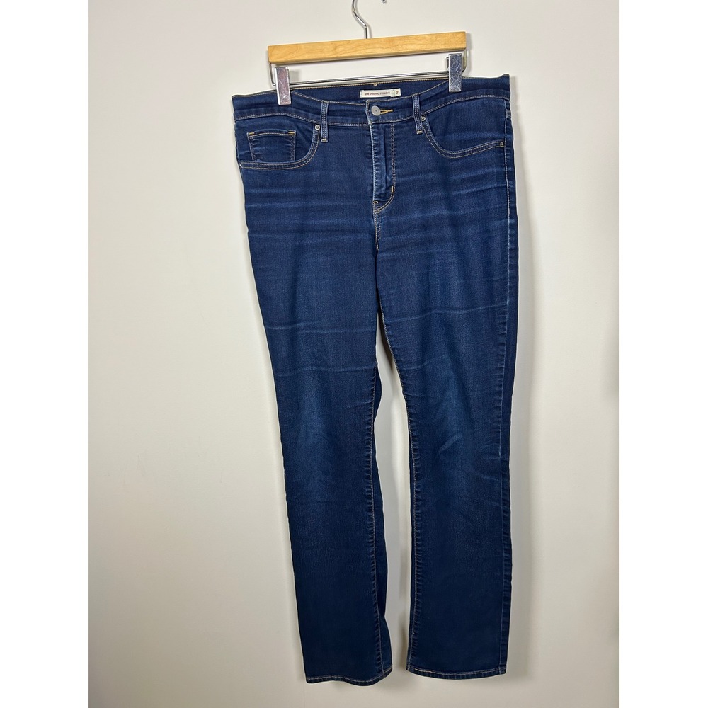 Levi Strauss 314 Shaping Straight Jeans Dark Wash Women's Size 31